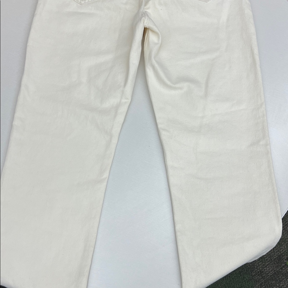 Reformation x Camille Rowe mid rise relaxed straight leg jeans fior di latte 27 - Picture 11 of 15